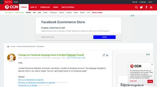 Change my Facebook language back to English [Solved] - Ccm.net