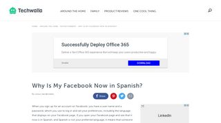 Why Is My Facebook Now in Spanish? | Techwalla.com