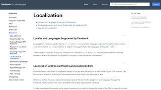 Localization & Translation - Graph API - Facebook for Developers
