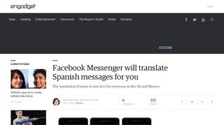 Facebook Messenger will translate Spanish messages for you