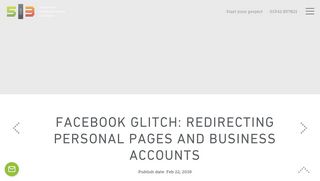 Facebook glitch: Redirecting personal pages and business accounts ...