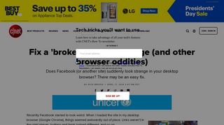 Fix a 'broken' Facebook page (and other browser oddities) - CNET