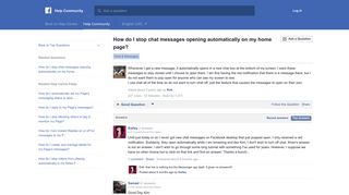 How do I stop chat messages opening automatically on my ... - Facebook