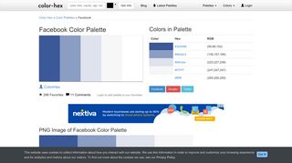 Facebook Color Palette - Color Hex