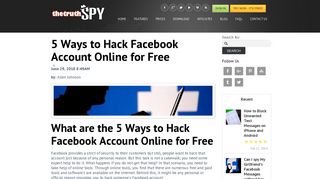5 Ways to Hack Facebook Account Online for Free - TheTruthSpy