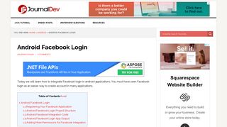 Android Facebook Login - JournalDev