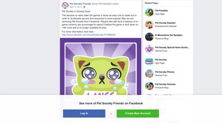 Pet Society is Closing Down The... - Pet Society Friends | Facebook