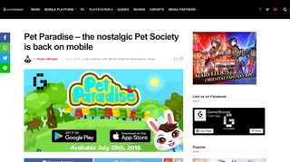 Pet Paradise - the nostalgic Pet Society is back on mobile ...