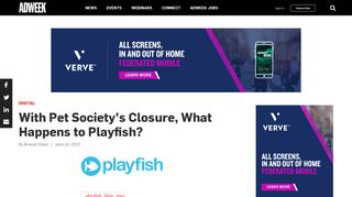 With Pet Society's Closure, What Happens to Playfish? – Adweek