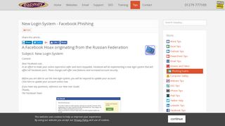 New Login System - Facebook Phishing | Harlow, Bishop's Stortford ...