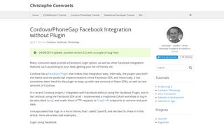Cordova/PhoneGap Facebook Integration without Plugin | Christophe ...
