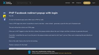 [SOLUTION] PHP Facebook redirect popup with login