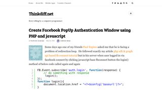 Create Facebook PopUp Authentication Window using PHP and ...