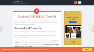 Facebook PHP SDK 4.0 Tutorial - Devils Heaven