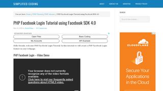 PHP Facebook Login Tutorial using Facebook SDK 4.0