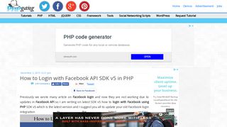 How to Login with Facebook API SDK v5 in PHP | PHPGang.com