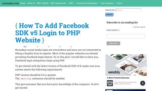 How To Add Facebook SDK v5 Login to PHP Website - Arjun