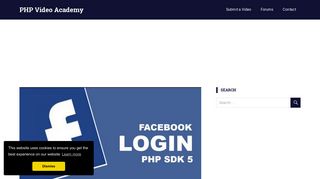 Facebook Login with php sdk 5 – PHP Video Academy