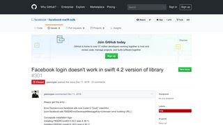 Facebook login doesn't work in swift 4.2 version of library · Issue #301 ...