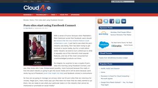 Porn sites start using Facebook Connect - CloudAve