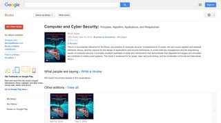 Computer and Cyber Security: Principles, Algorithm, Applications, ...