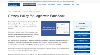 Privacy Policy for Login with Facebook - TermsFeed