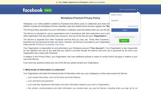 Privacy Policy - Facebook