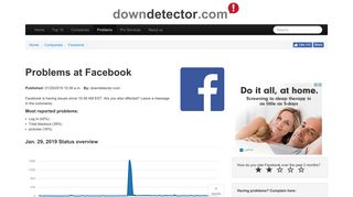 Problems at Facebook | Downdetector
