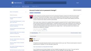 Account locked out on password change? | Facebook Help ...