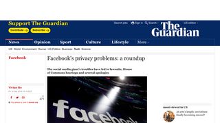 Facebook's privacy problems: a roundup | Technology | The Guardian
