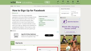 How to Sign Up for Facebook: 7 Steps (with Pictures) - wikiHow