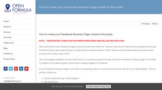 How to make your Facebook Business Page visible to the public - Web ...