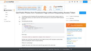 Get Public Photos from Facebook Page without Requesting Access ...