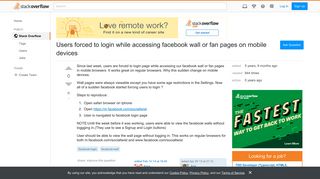 Users forced to login while accessing facebook wall or fan pages ...