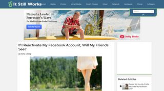 If I Reactivate My Facebook Account, Will My Friends See? | It Still Works