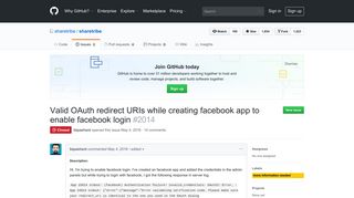 Valid OAuth redirect URIs while creating facebook app to enable ...