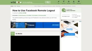 How to Use Facebook Remote Logout: 14 Steps (with Pictures)