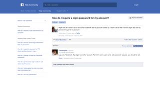 How do I require a login password for my account? | Facebook Help ...