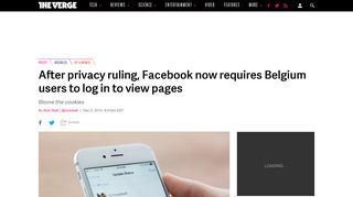 After privacy ruling, Facebook now requires Belgium users to log in to ...