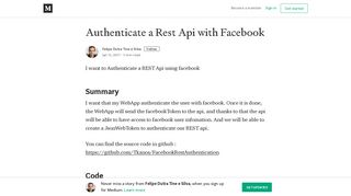 Authenticate a Rest Api with Facebook – Felipe Dutra Tine e Silva ...