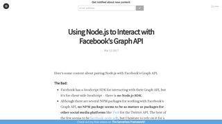 Using Node.js to Interact with Facebook's Graph API - Loren Stewart
