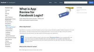 What is App Review? - Facebook Login - Facebook for Developers
