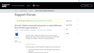 How do I delete unwanted usernames or email addresses from ...