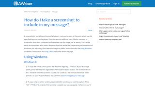 How do I take a screenshot to include in my message? – AWeber ...