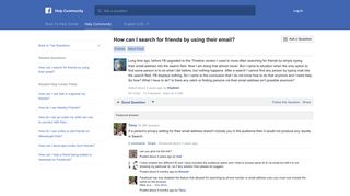 How can I search for friends by using their email? | Facebook Help ...