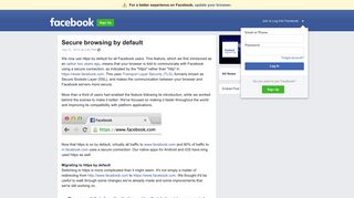 Secure browsing by default | Facebook