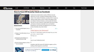How to Turn Off Security Check on Facebook | Chron.com