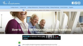 How to Turn Off Security Check on Facebook | The Classroom