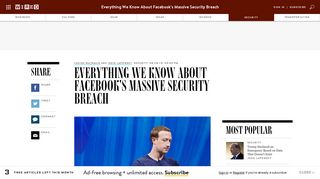 Facebook's Massive Security Breach: Everything We Know | WIRED