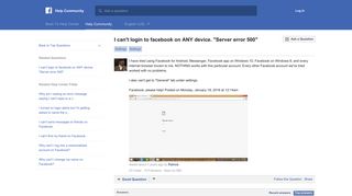 I can't login to facebook on ANY device. 